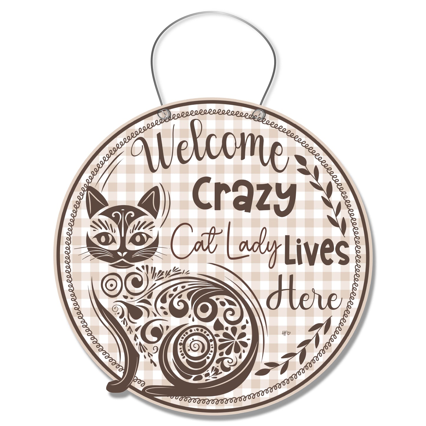 Crazy Cat Lady Door Hanger