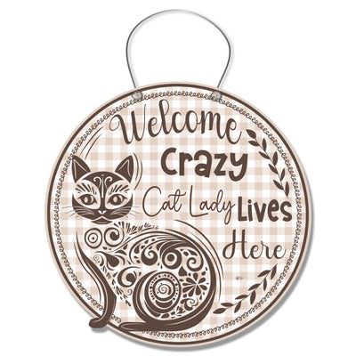 Crazy Cat Lady Door Hanger