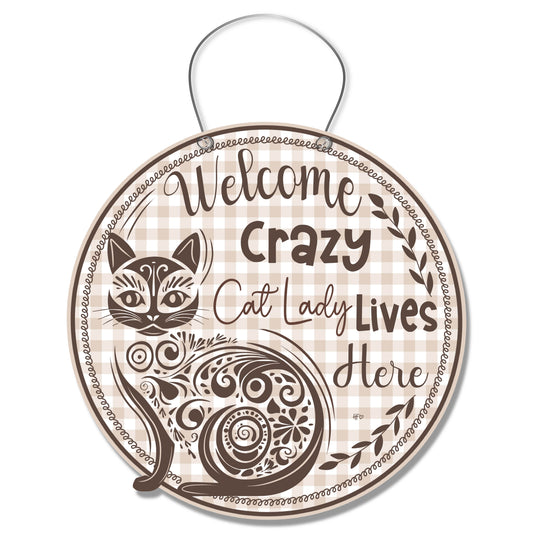 Crazy Cat Lady Door Hanger