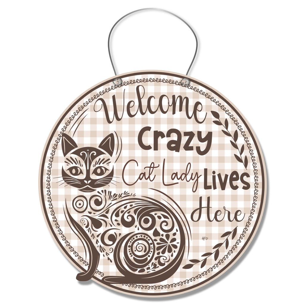 Crazy Cat Lady Door Hanger