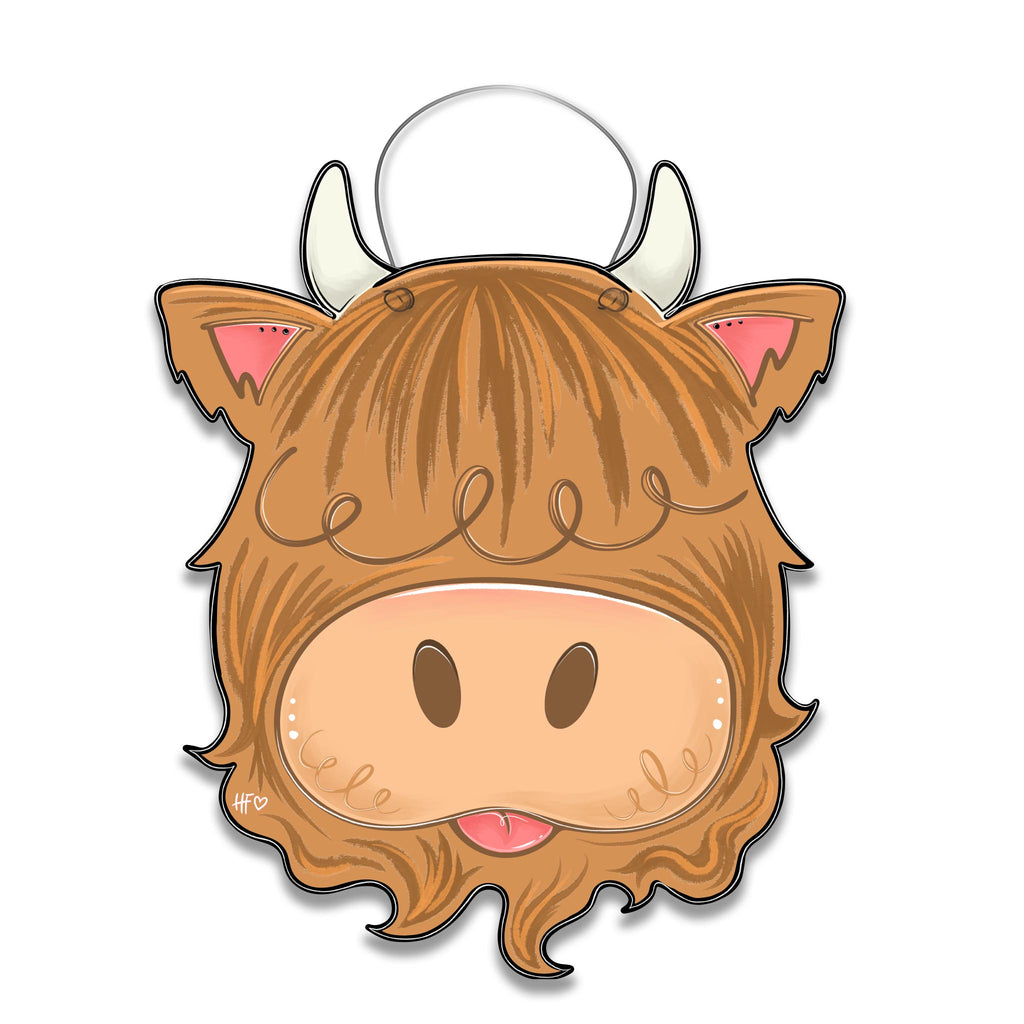 Cute Highland Cow Door Hanger