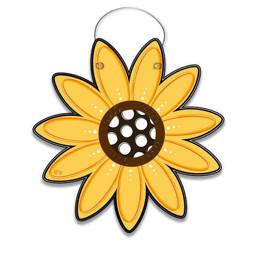 Golden Glow Sunflower Door Hanger