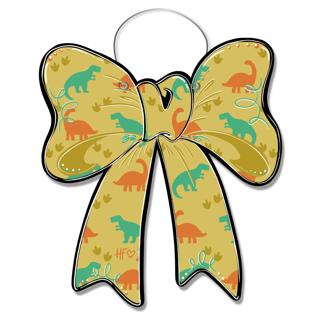 Dinosaur Bow Door Hanger