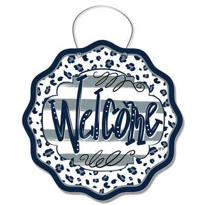 Dallas Leopard Welcome Door Hanger
