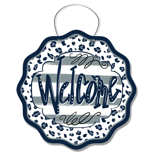 Dallas Leopard Welcome Door Hanger