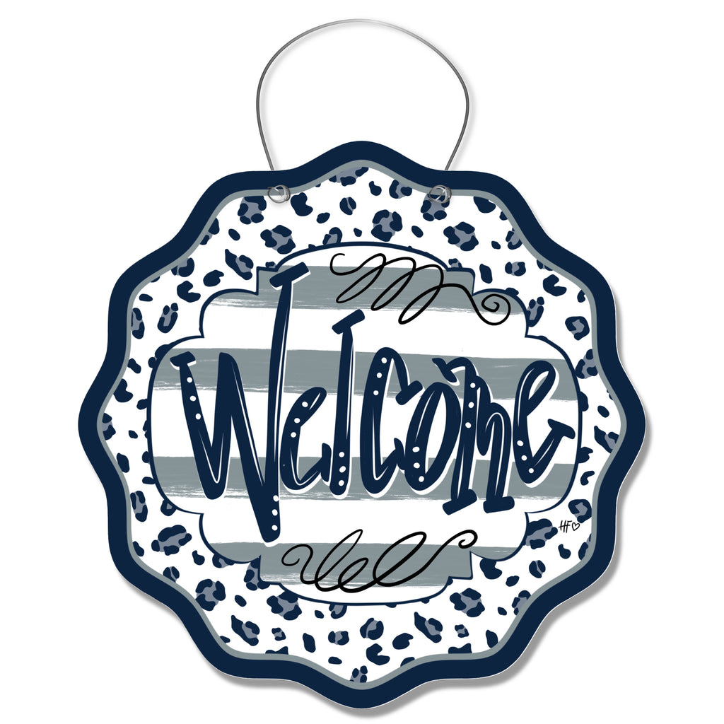 Dallas Leopard Welcome Door Hanger