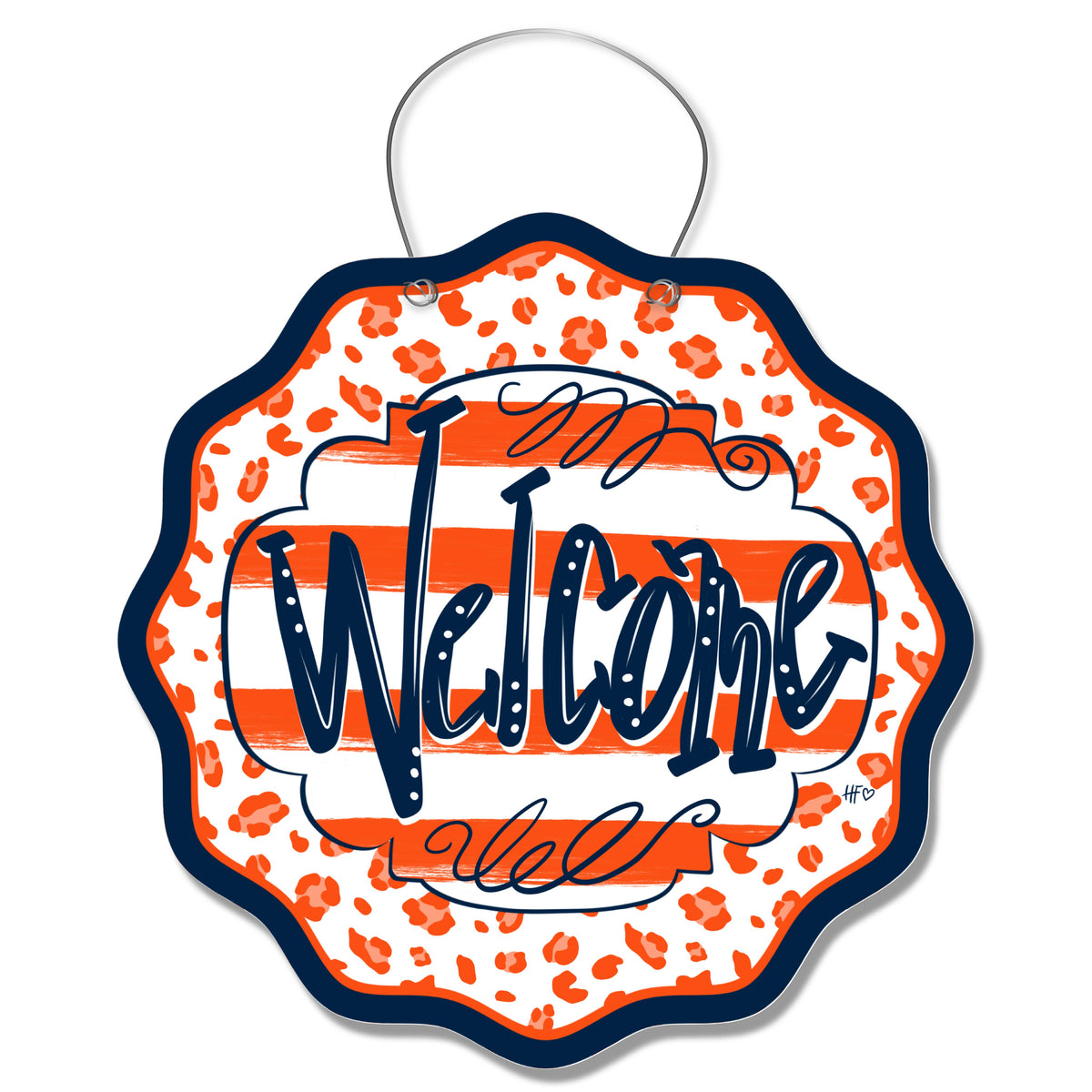 Denver Leopard Welcome Door Hanger