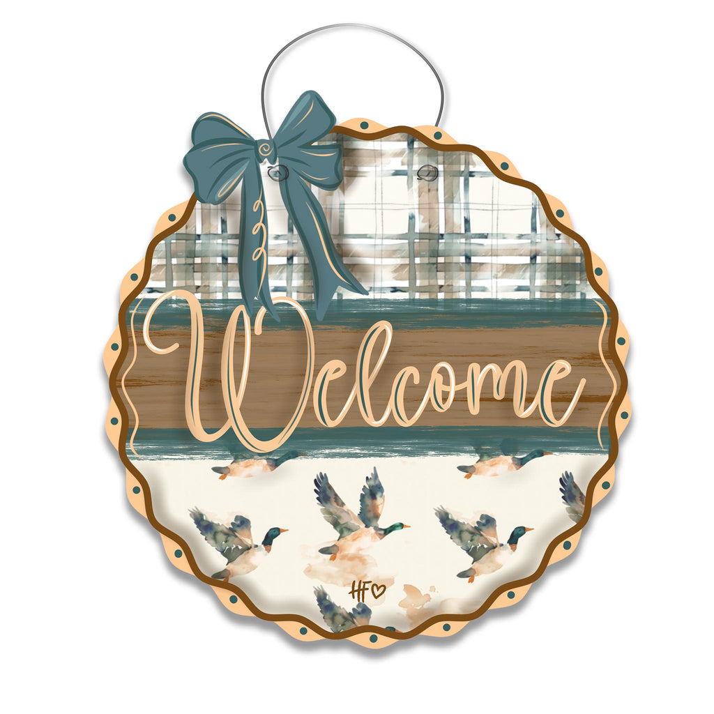 Duck Pattern Welcome Door Hanger
