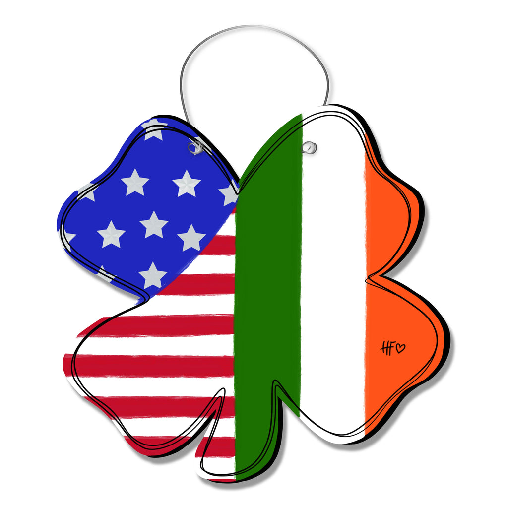 Dueling Clover (USA/IRELAND) Door Hanger