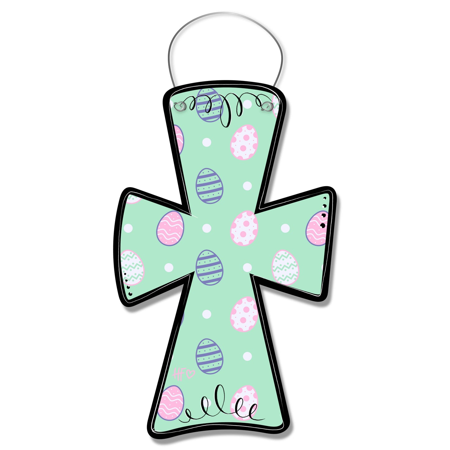 Easter Egg Cross Door Hanger