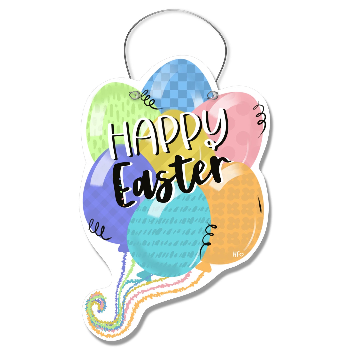 Easter Balloons Door Hanger