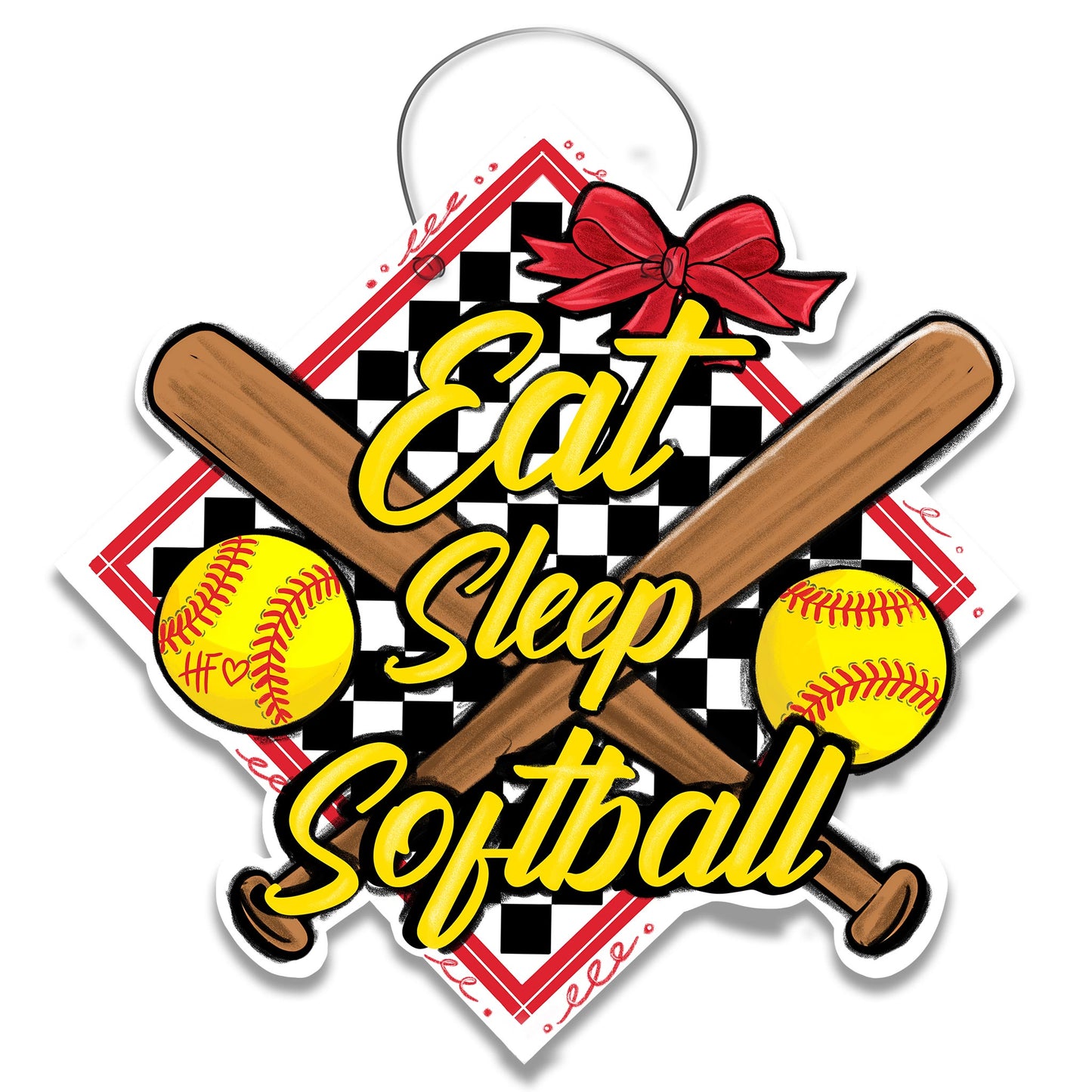 East Sleep Softball Repeat Door Hanger