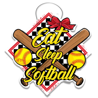 East Sleep Softball Repeat Door Hanger