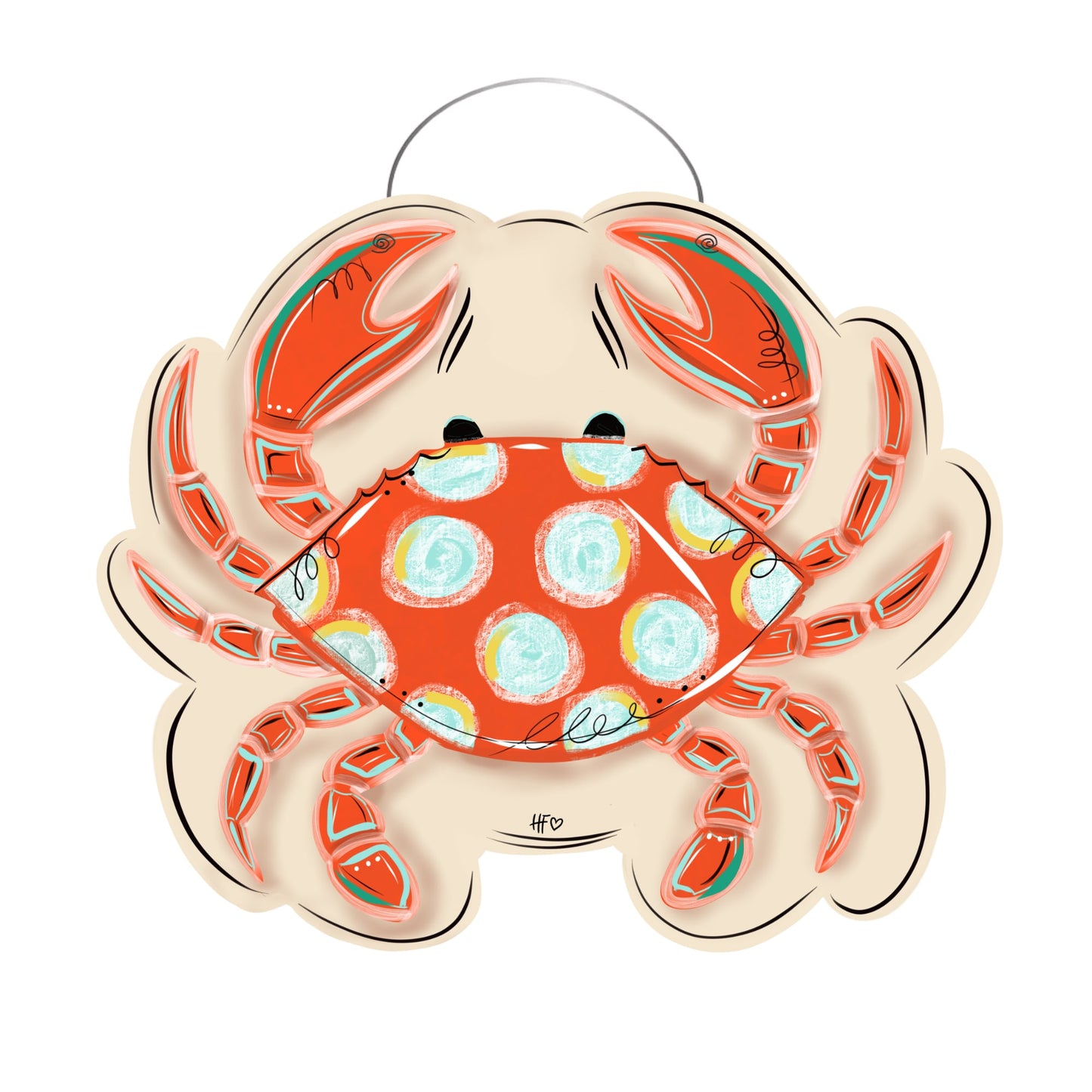 Cute Crab Door Hanger