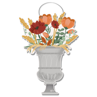 Fall Floral Vase Door Hanger