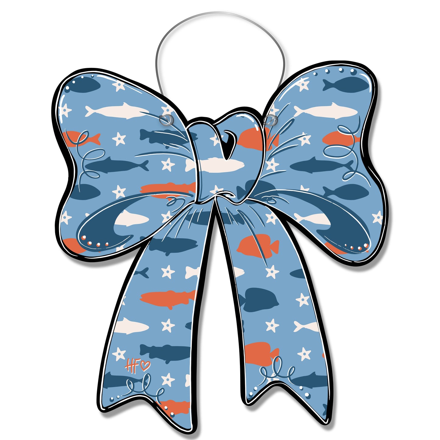 Fishing Pattern Door Hanger