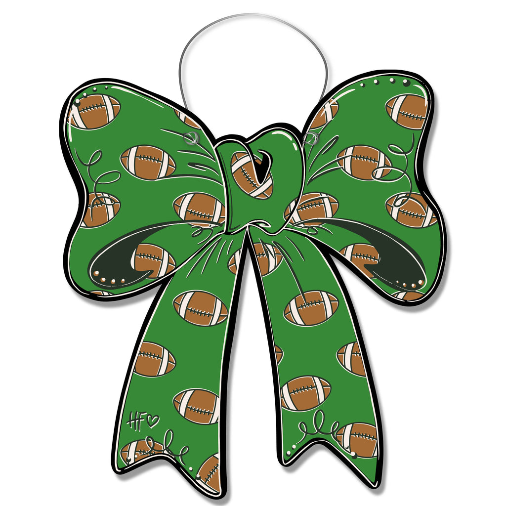 Football Bow Door Hanger