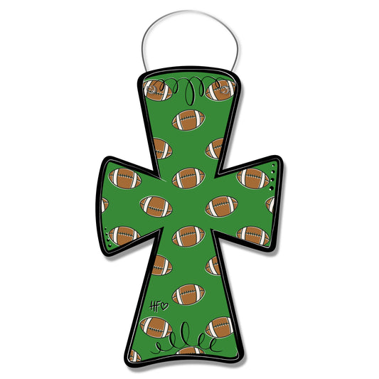 Football Pattern Cross Door Hanger