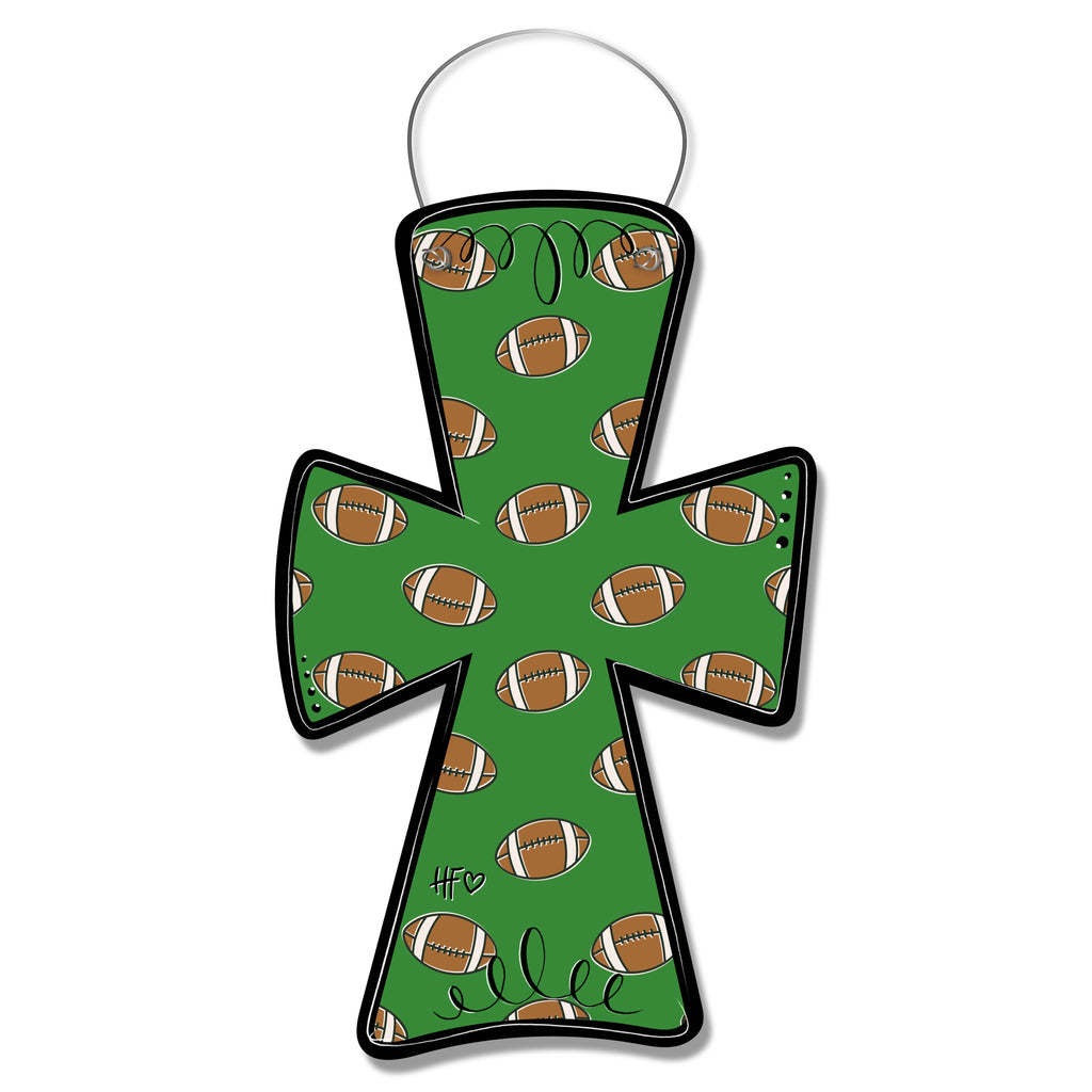 Football Pattern Cross Door Hanger