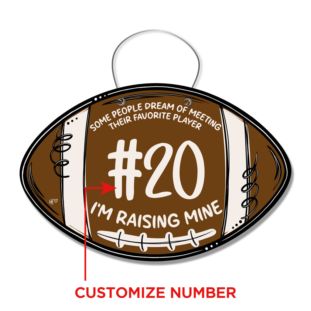 Football Favorite Player (CUSTOM) Door Hanger