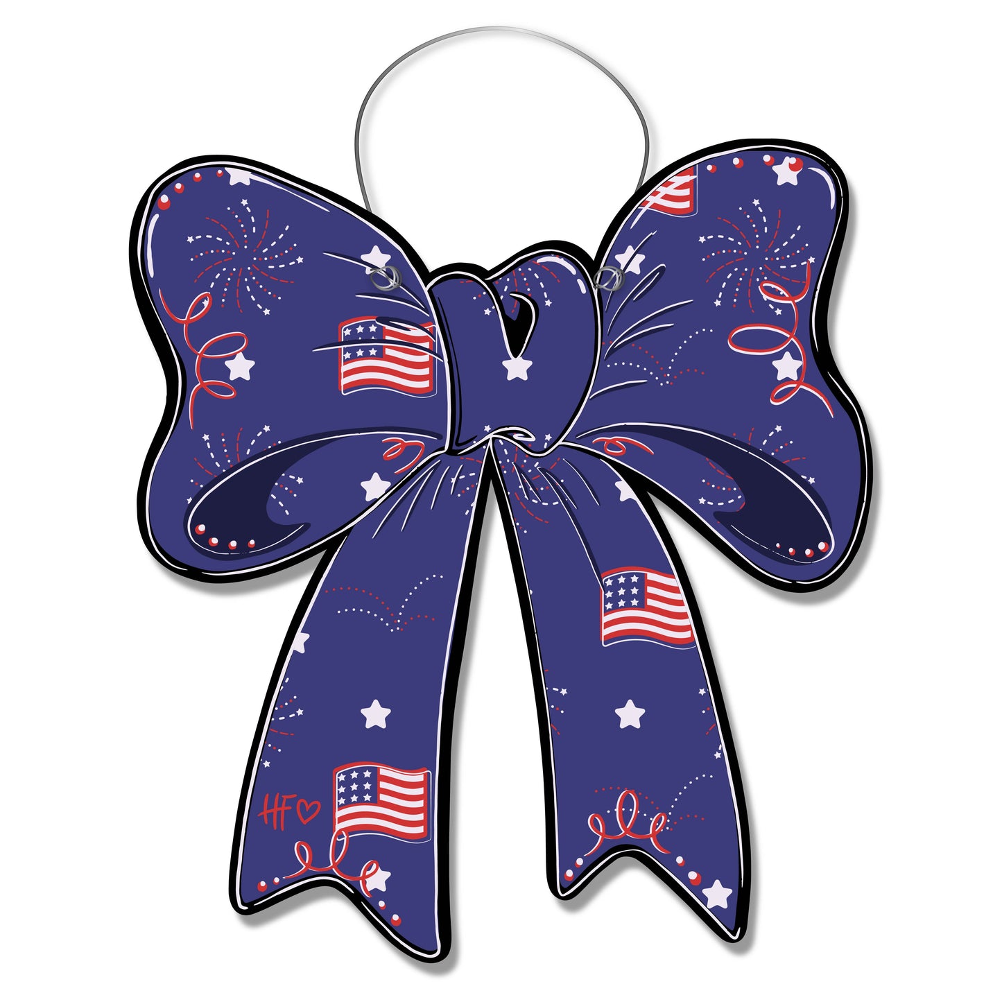 Patriotic Bow Door Hanger