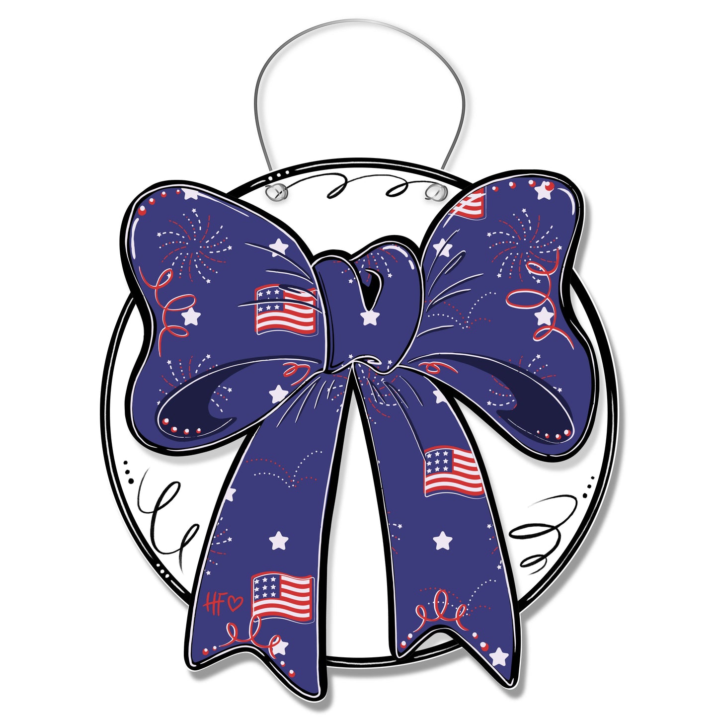 Patriotic Bow Door Hanger