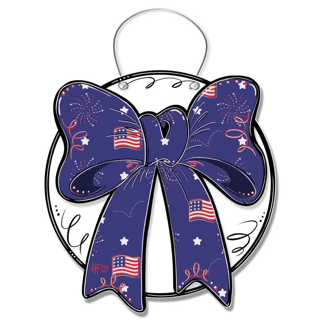 Patriotic Bow Door Hanger