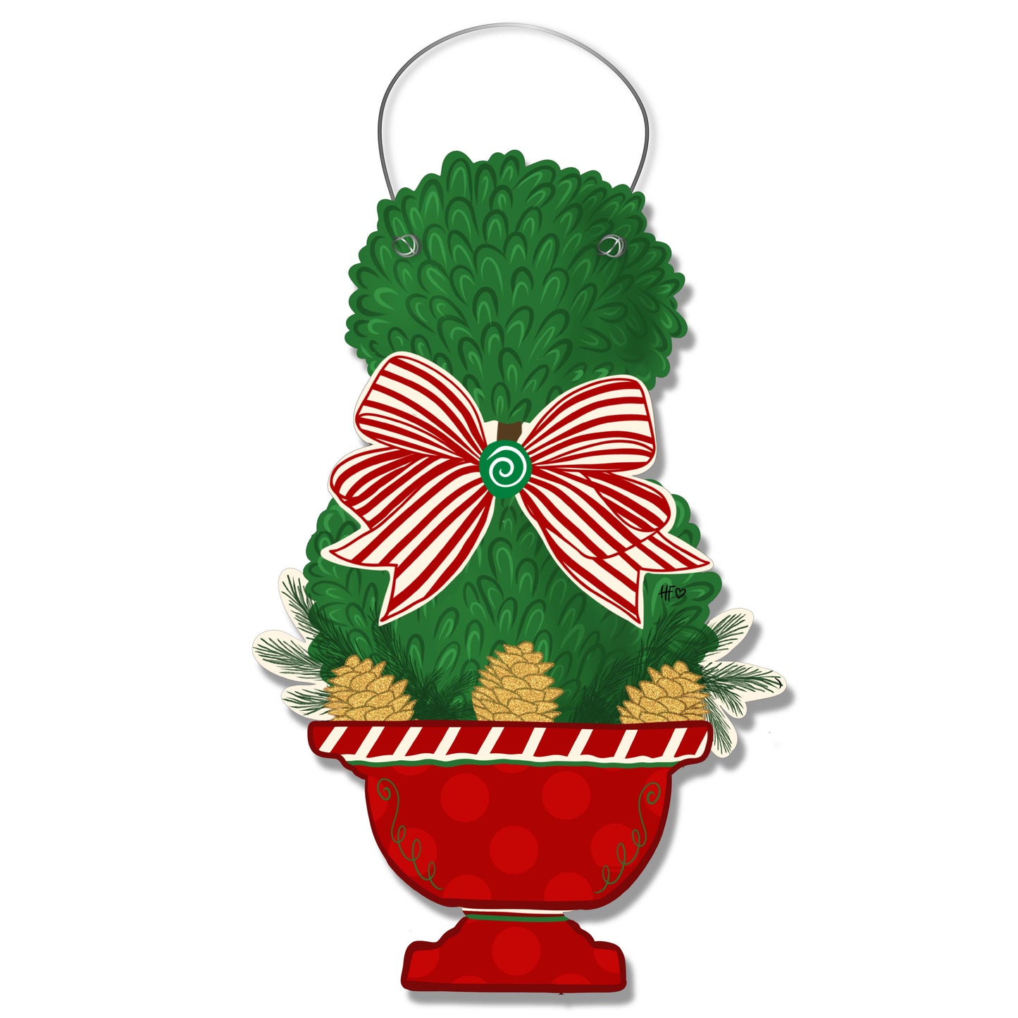 Festive Topiary Door Hanger