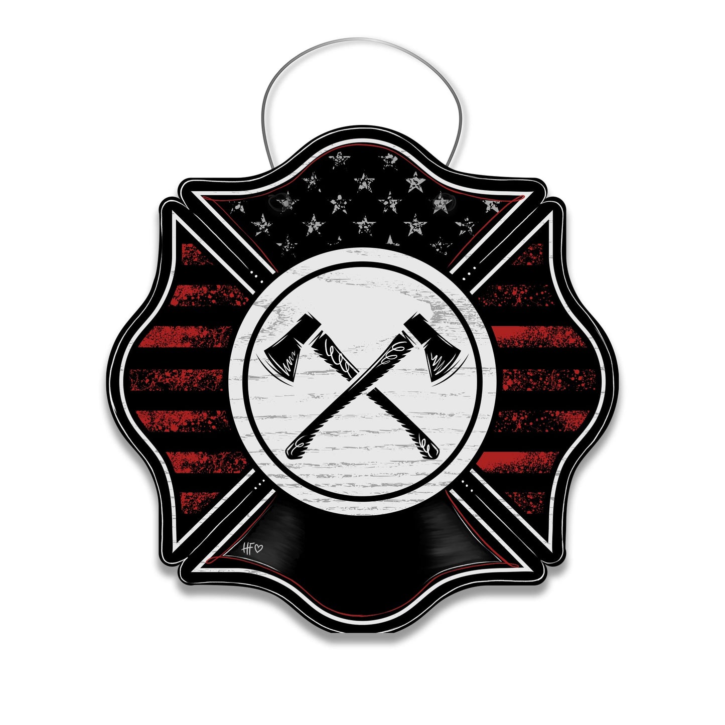 Firefighting Badge Door Hanger