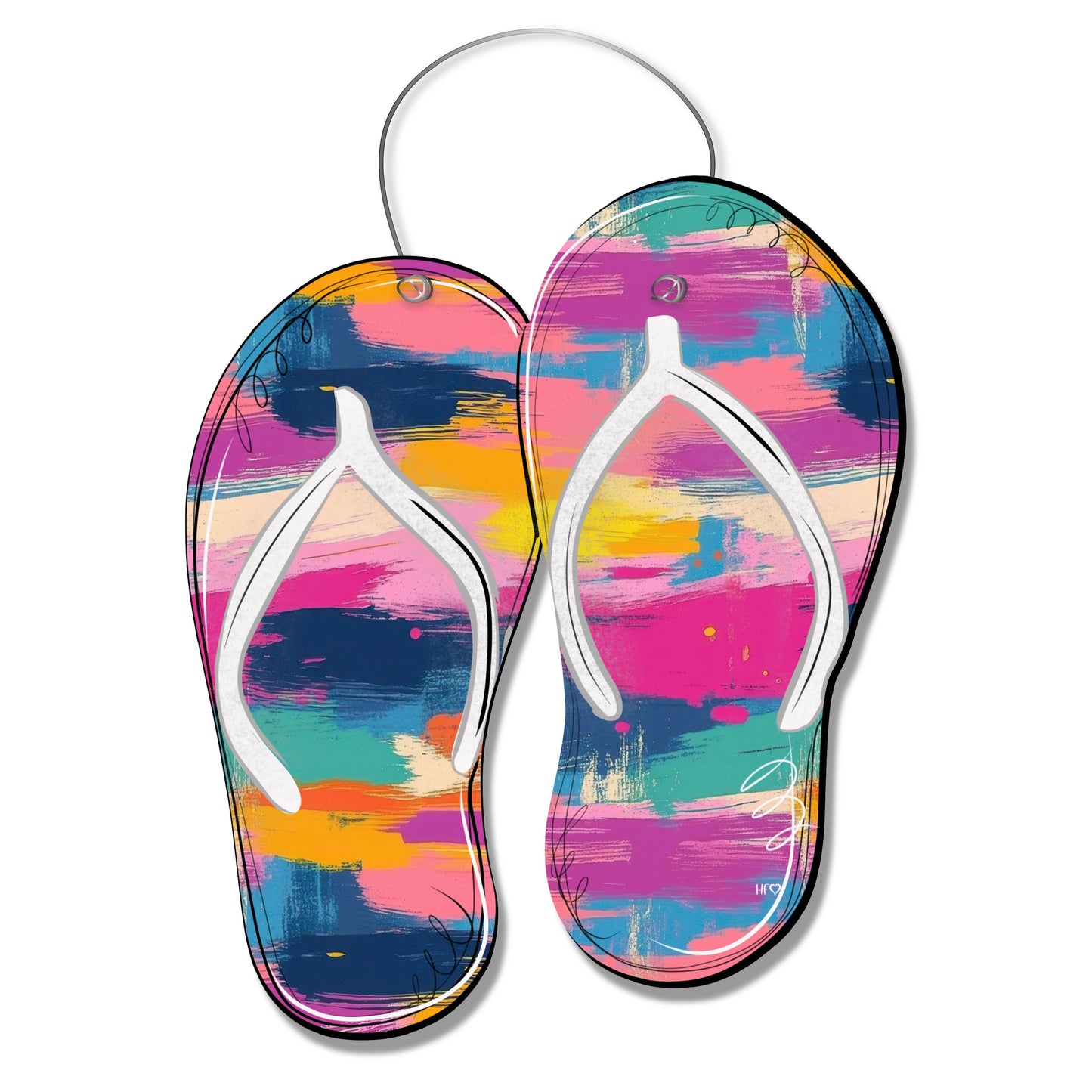 Boardwalk Brush Flip Flops Door Hanger