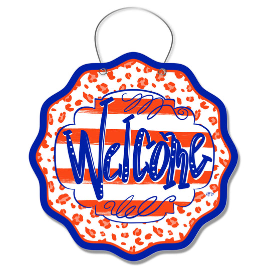 Florida Leopard Welcome Door Hanger