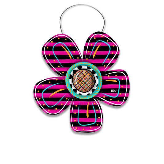 Spring Color Burst Flower Door Hanger