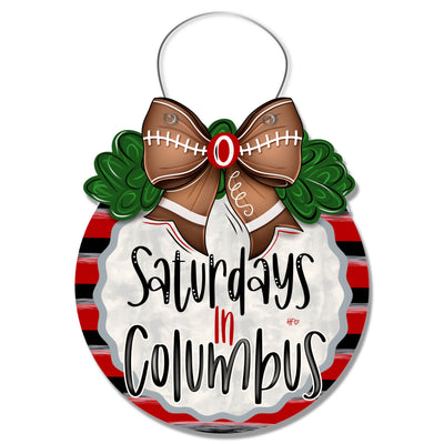 Football in Columbus Door Hanger