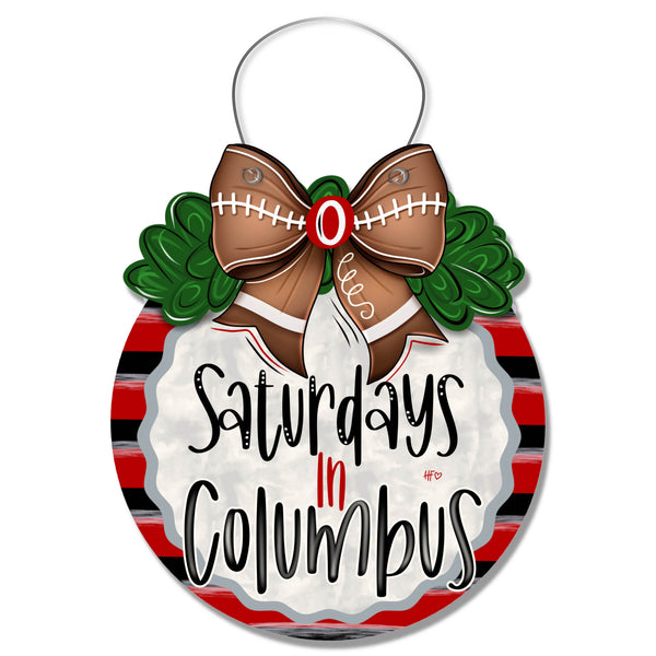 Football in Columbus Door Hanger