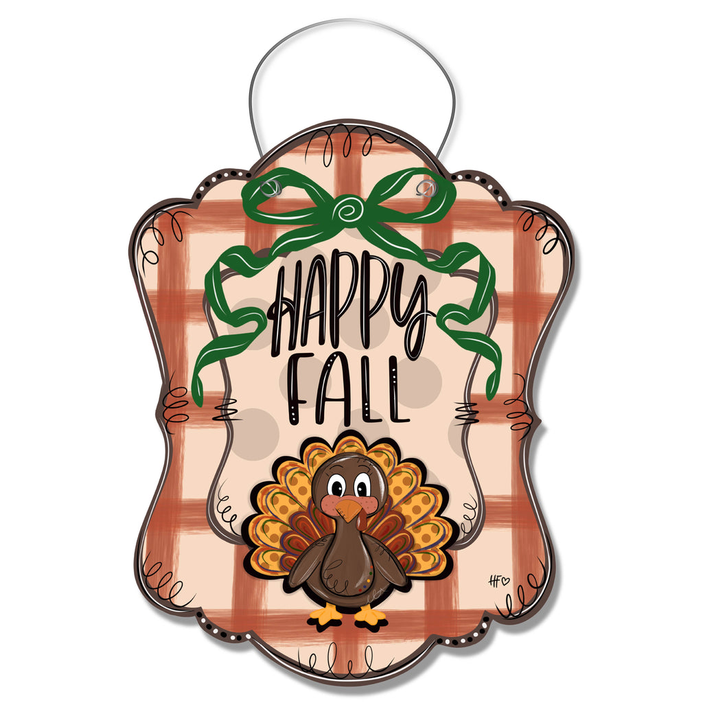Full and Cozy Turkey Door Hanger