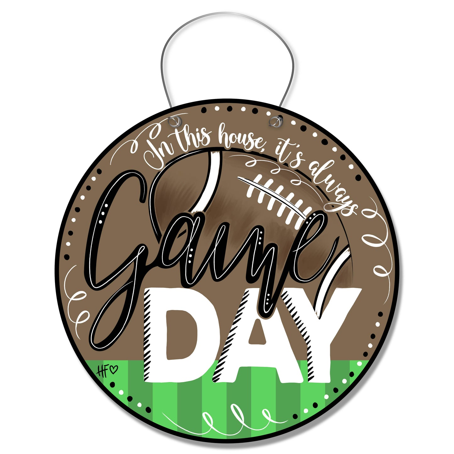 In This House It's Always Game Day Football Door Hanger