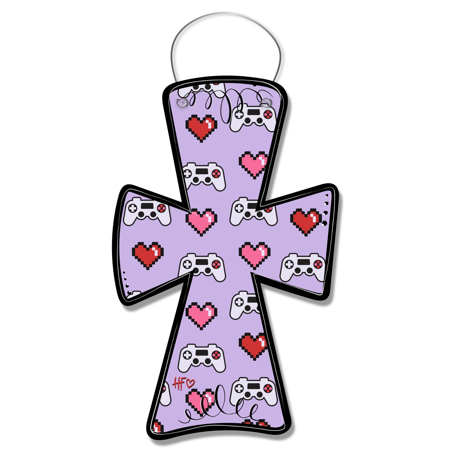 Gamer Girl Cross Door Hanger