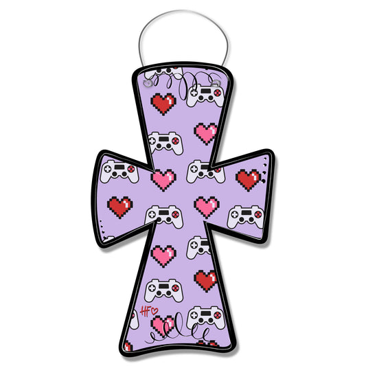 Gamer Girl Cross Door Hanger