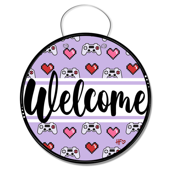Gamer Girl Welcome Board Door Hanger