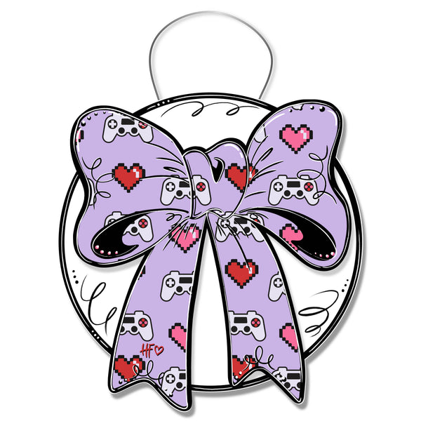 Gamer Girl Bow Door Hanger