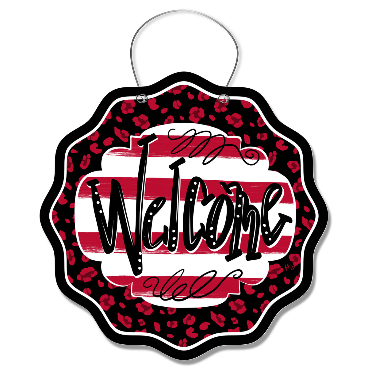 Georgia Leopard Welcome Door Hanger