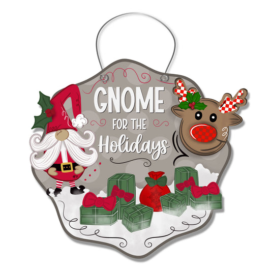 Gnome for the Holidays Door Hanger