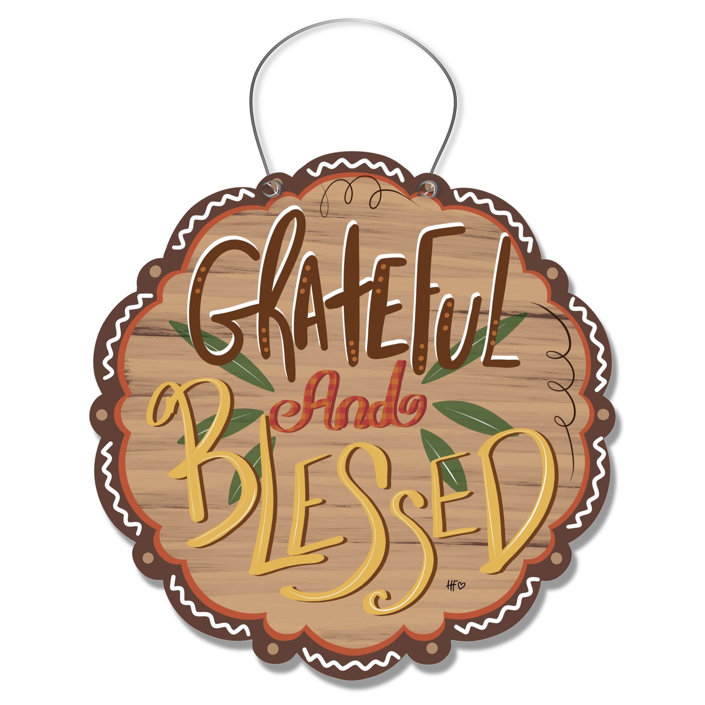 Grateful and Blessed Fall Door Hanger