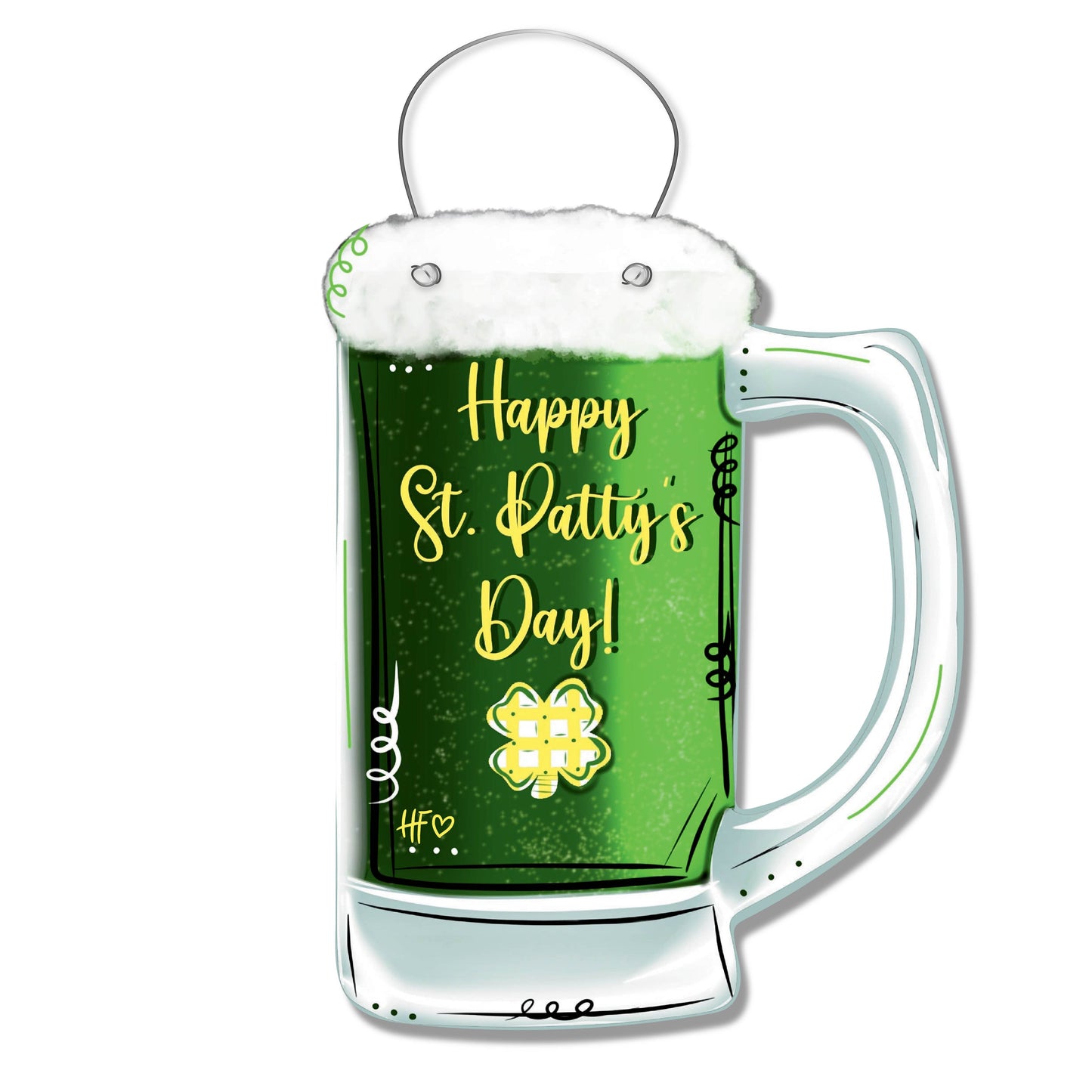 Green Beer St.Patrick's Day Door Hanger