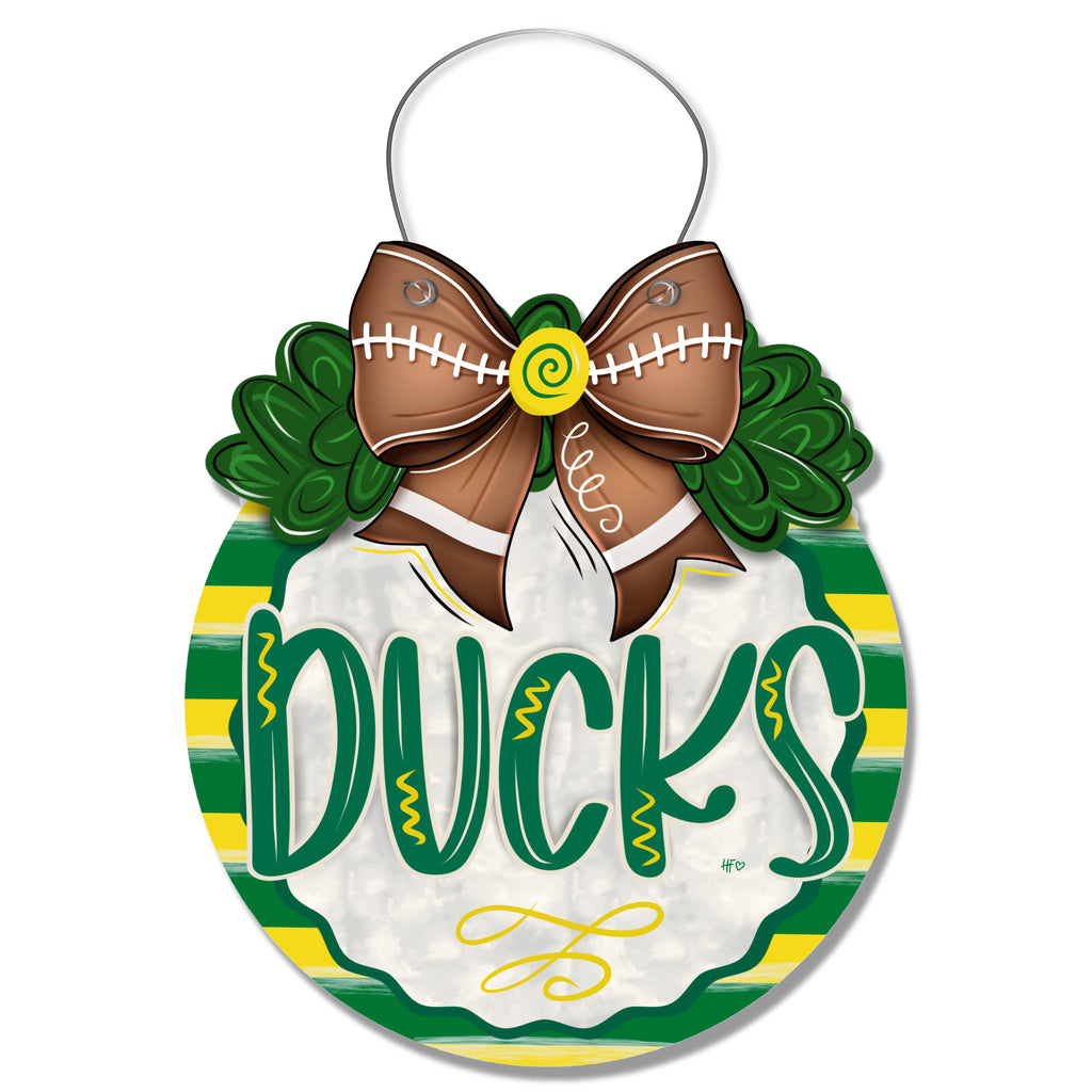 Green and Yellow Season Door Hanger