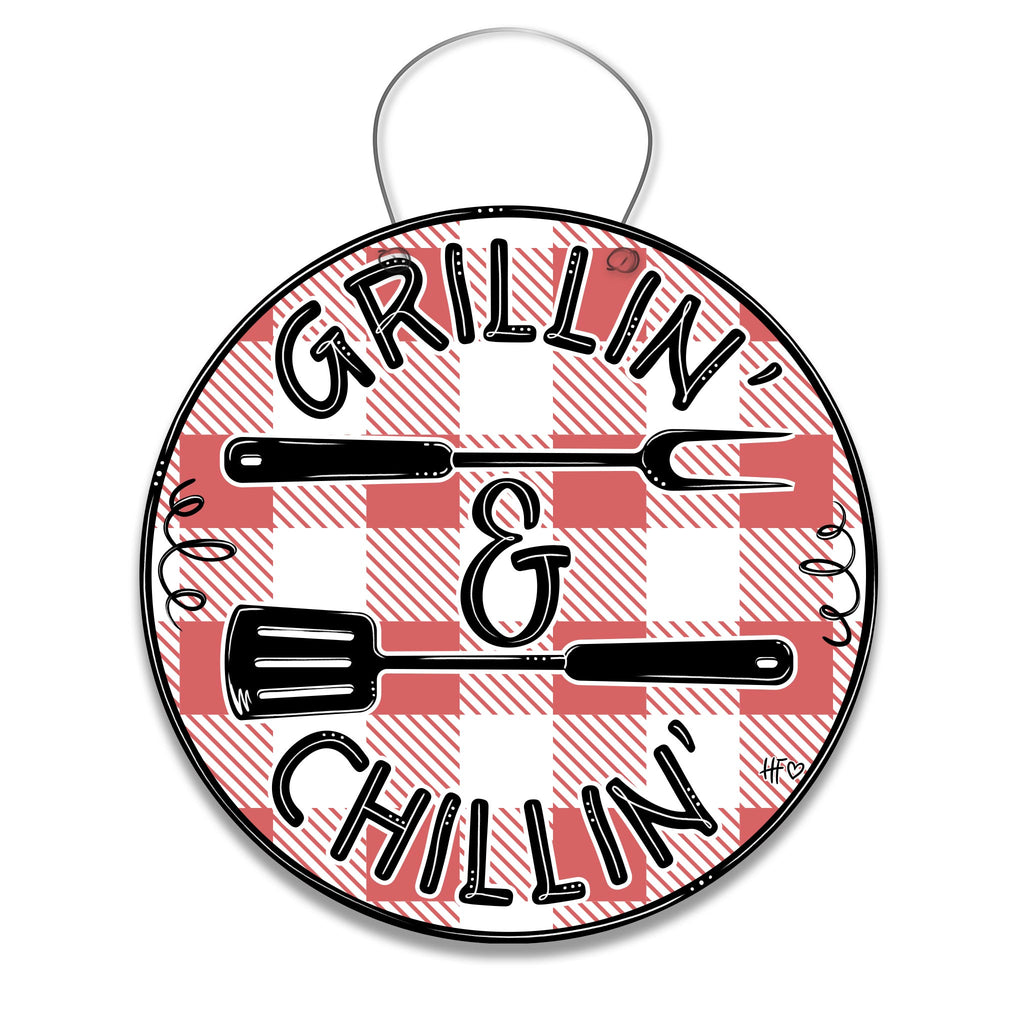 Grillin' & Chillin' Door Hanger
