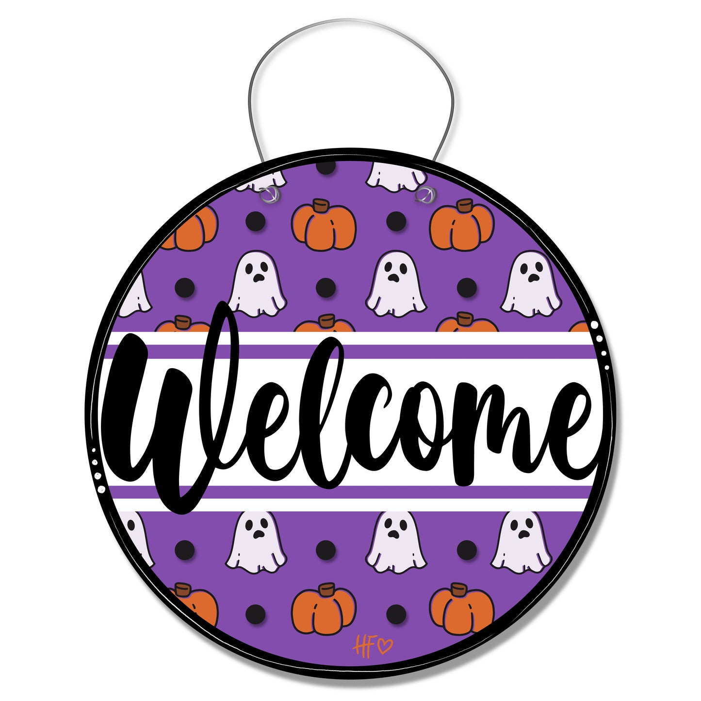 Halloween Welcome Board Door Hanger