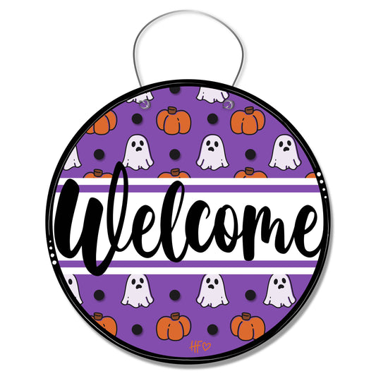 Halloween Welcome Board Door Hanger