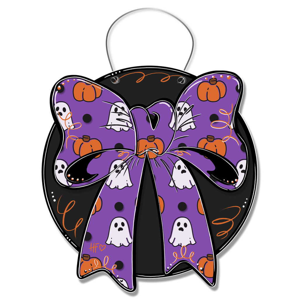 Halloween Bow Door Hanger