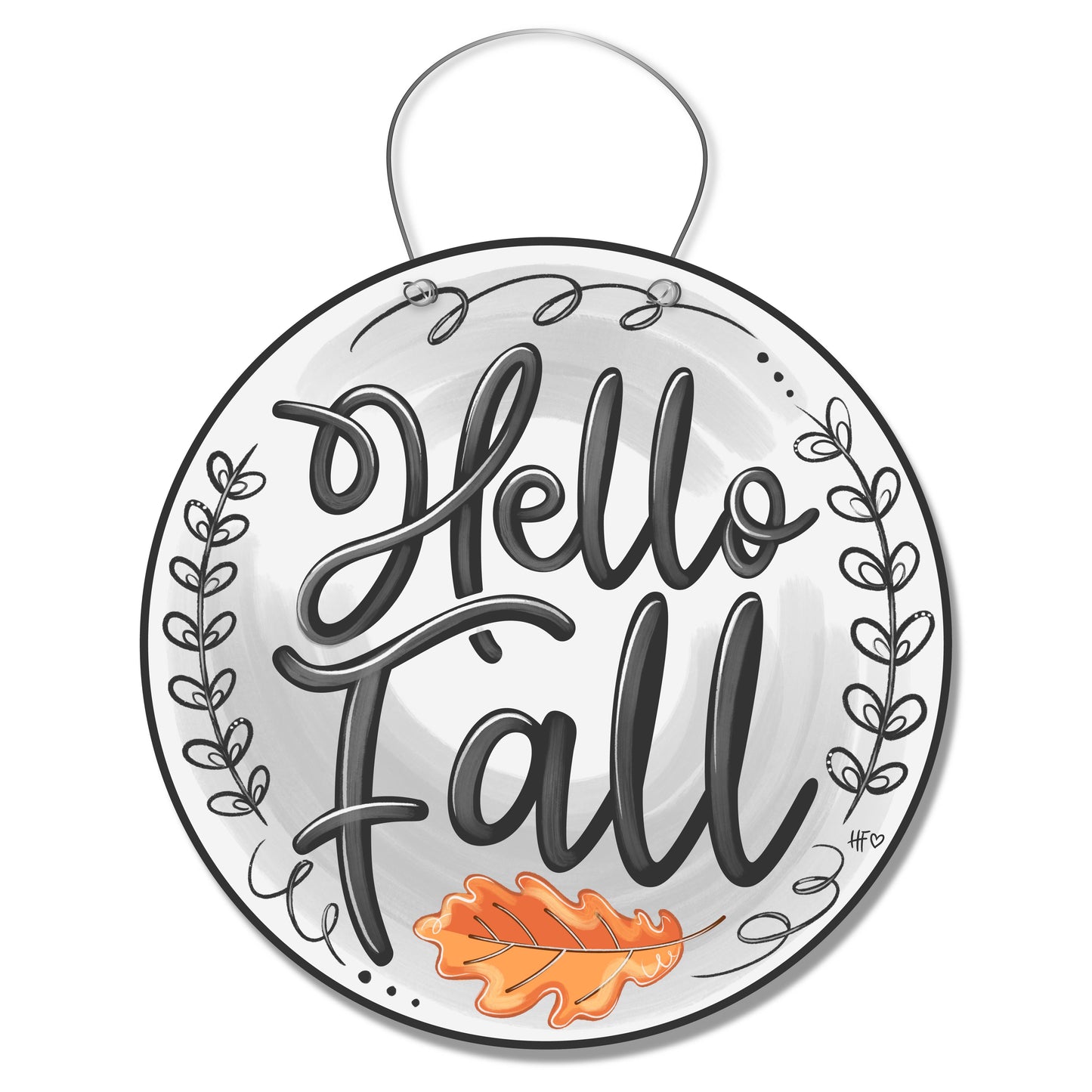 Hello Fall Laurel Door Hanger